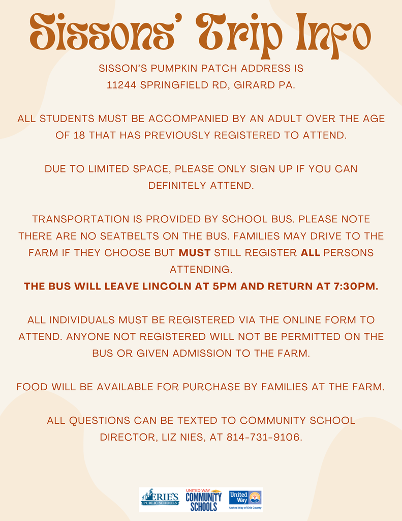 Sissons' trip info