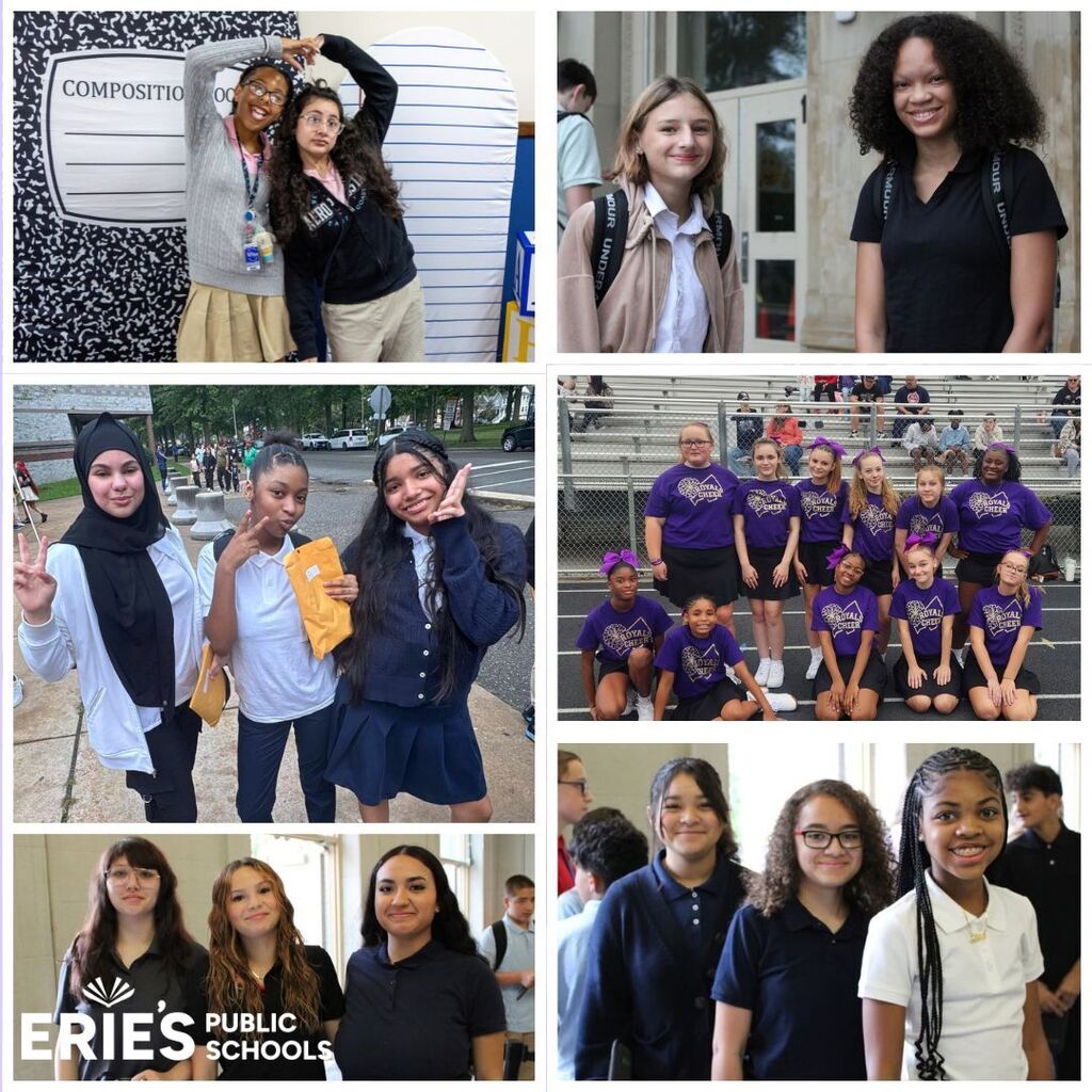Images of Erie's Public Schools middle school girls.