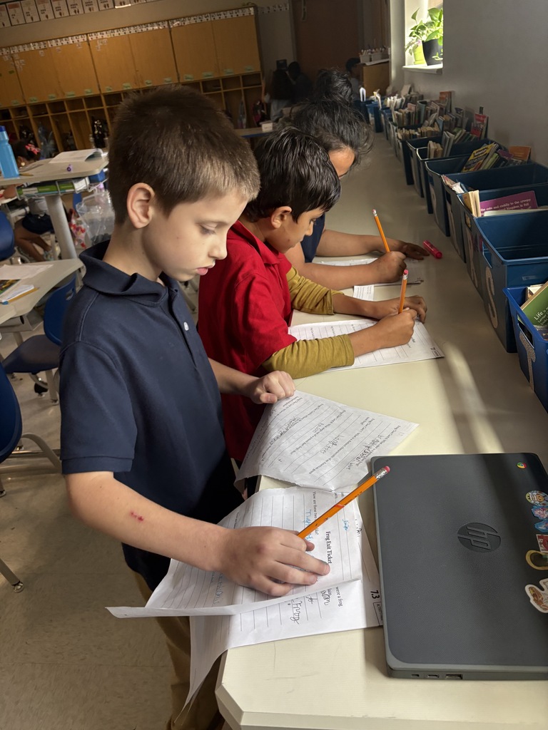 Students writing