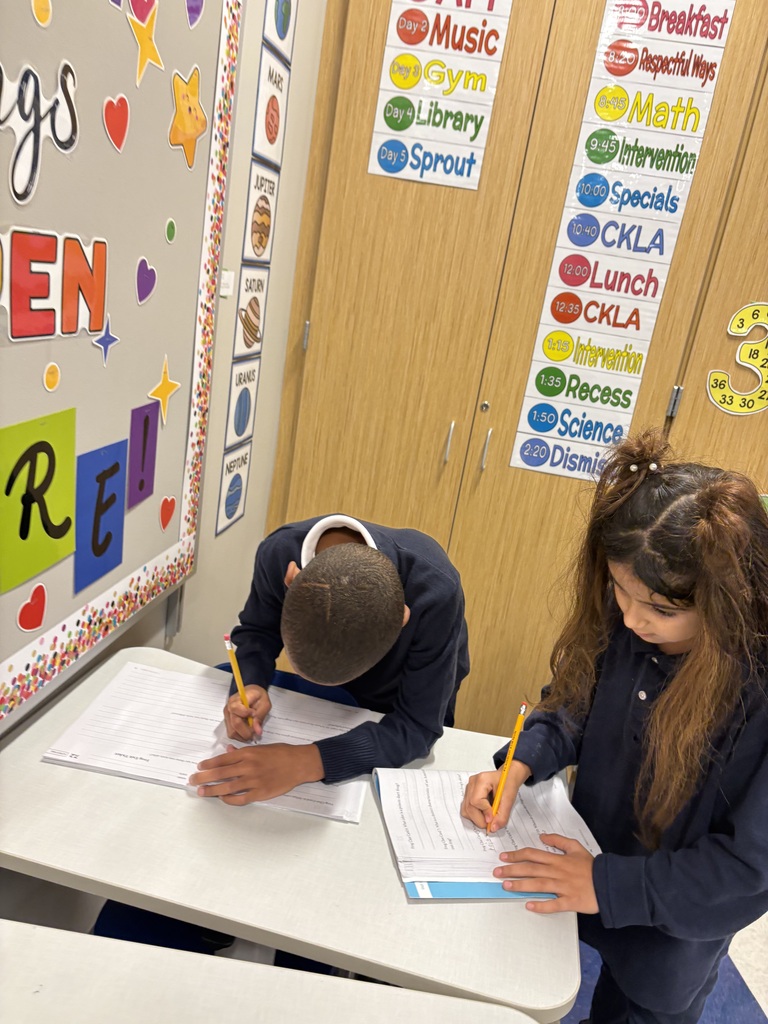 Students writing