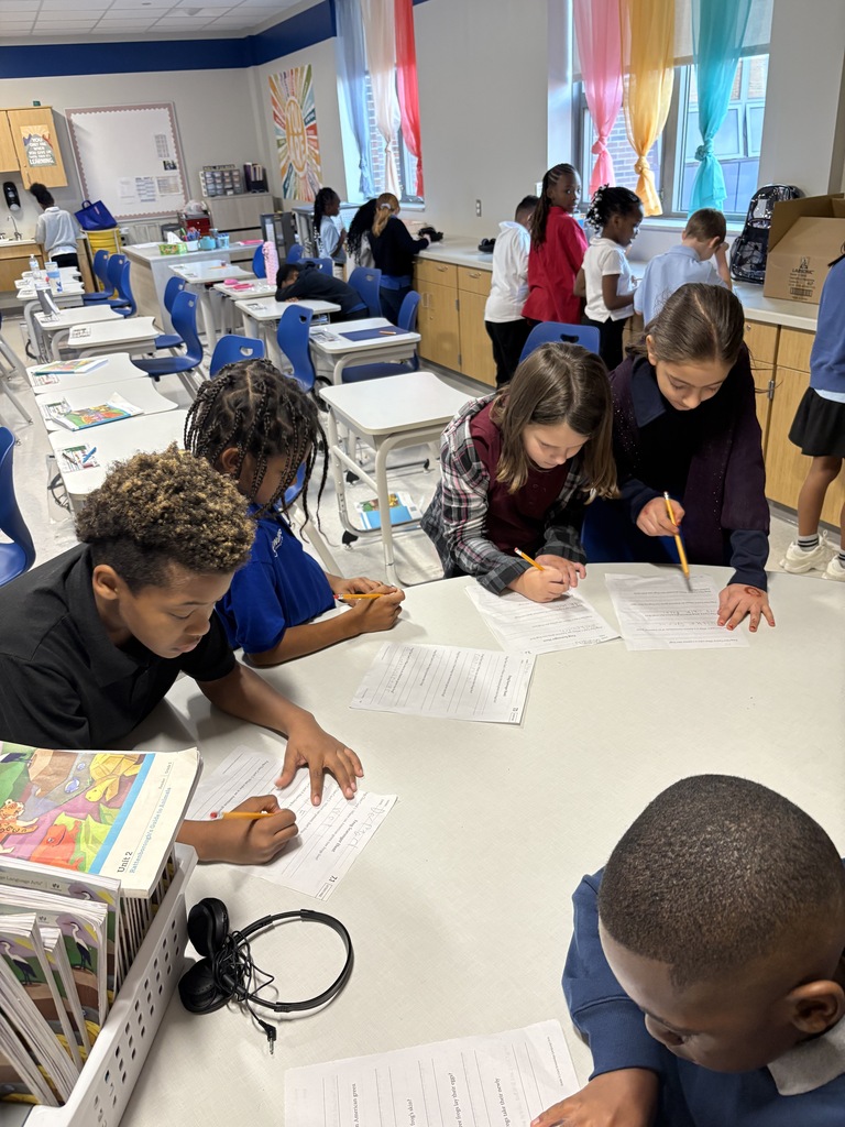 Students writing