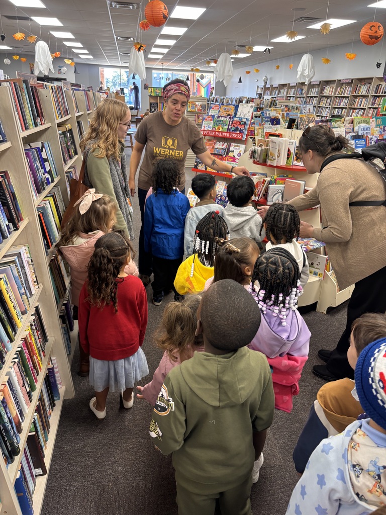 Students touring Werner Books