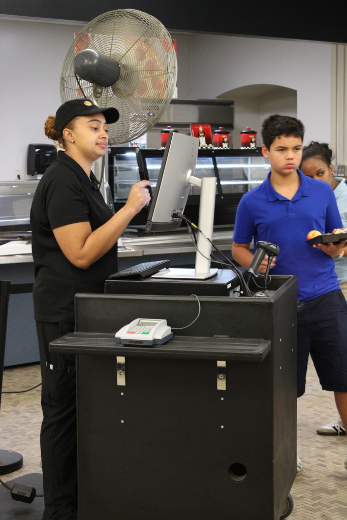 students at register