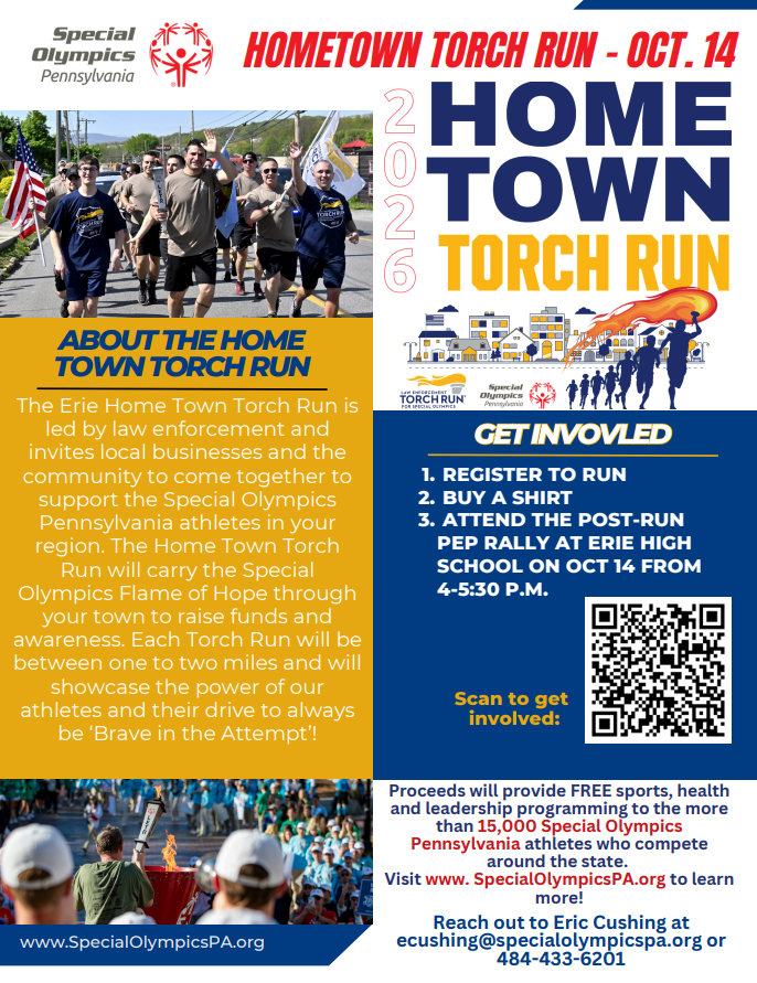 Hometown Torch Run Flyer.