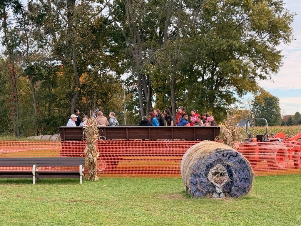 Riding the tractor ride