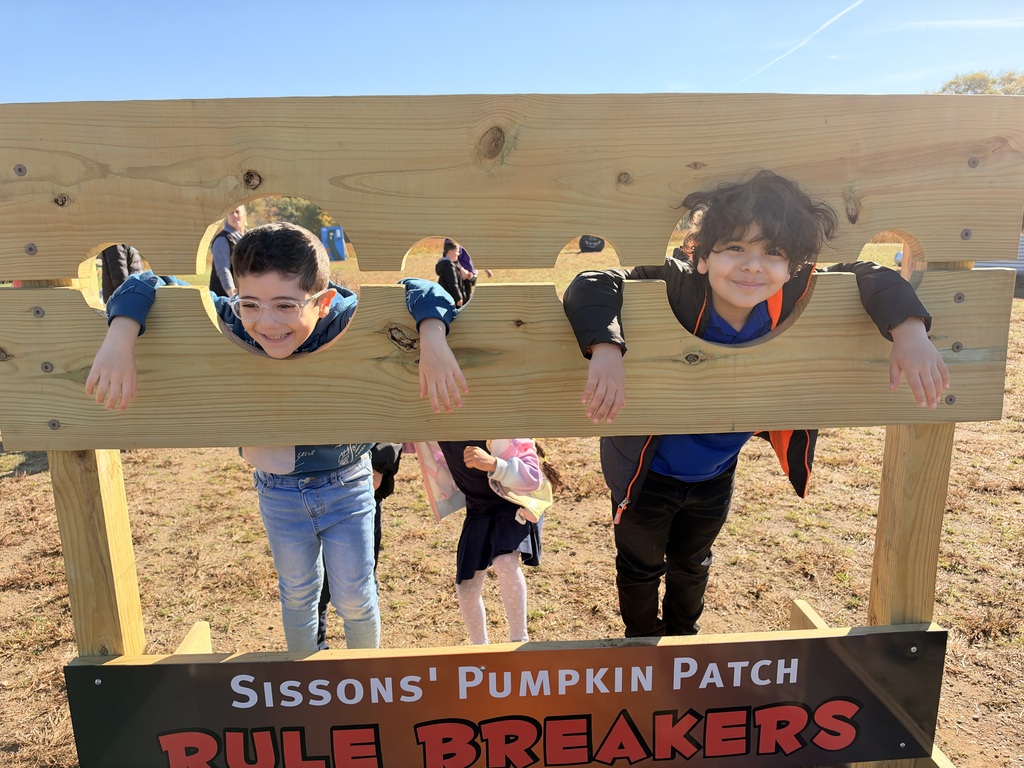 Students posing for a picture in the stocks.