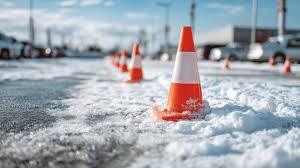 snow covered parking lot