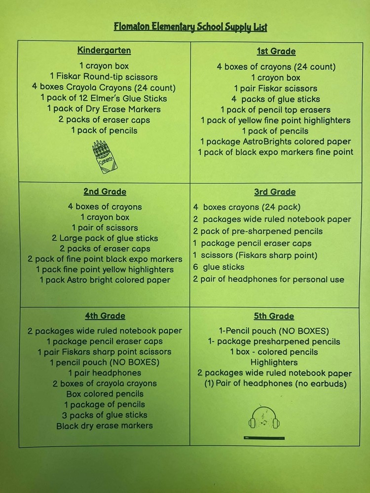 FES School Supply List