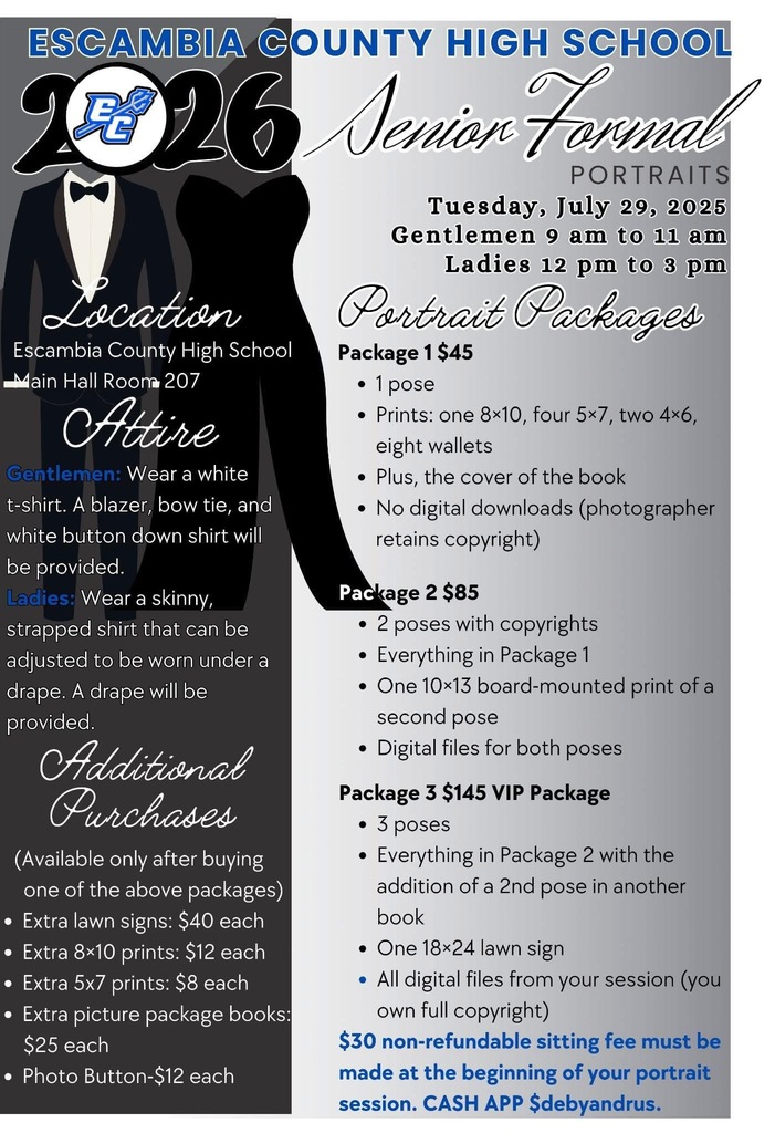 2026 Senior Formal Information