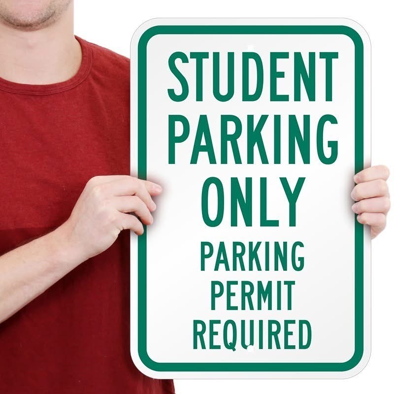 Student Parking ONLY sign
