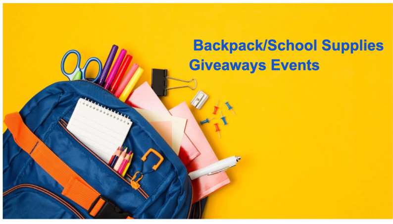Back/School Supplies Giveaway Events