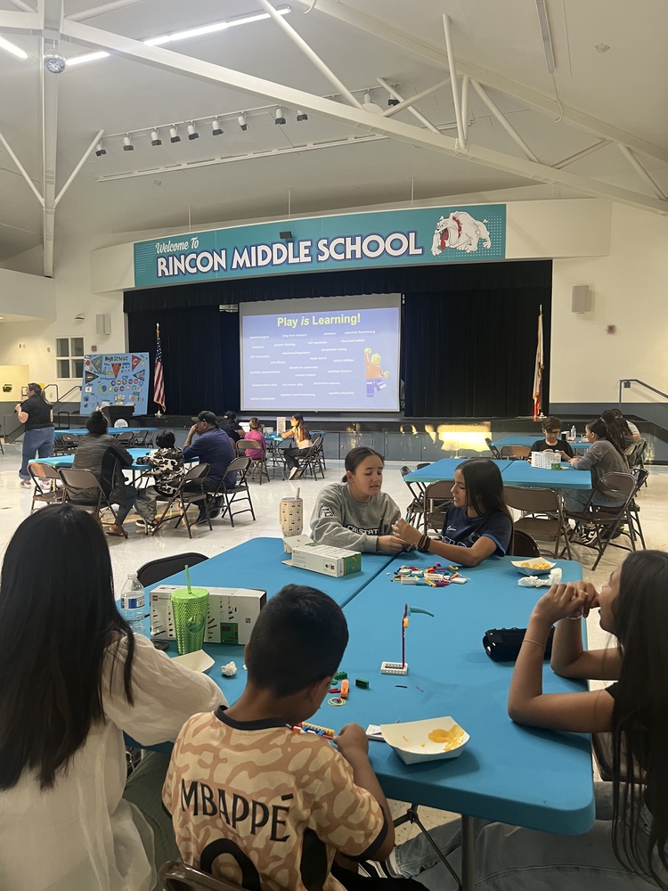 Lego Night at Rincon with families building