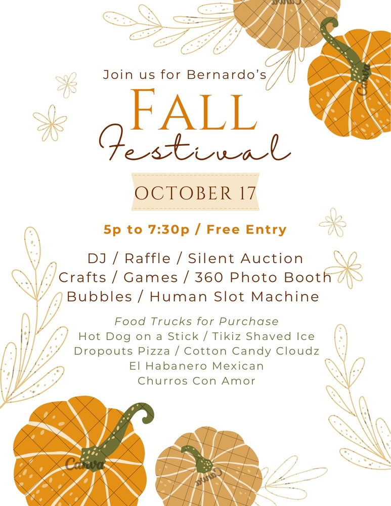 Fall Festival October 17 Flyer with orange pumpkins