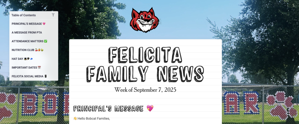 Front Page of Family News