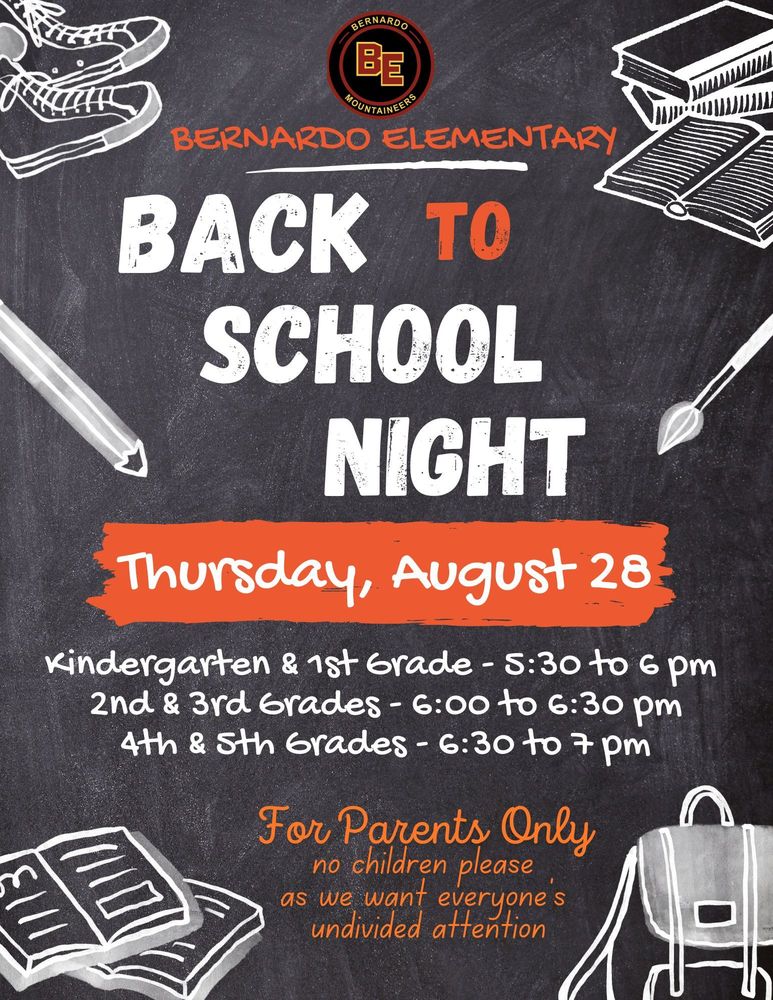 Back to School Night on 8/28/25