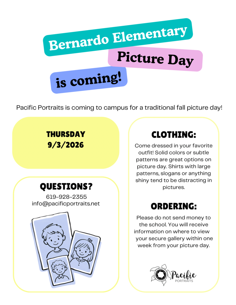 Picture Day is Coming Up on Thursday 9/03