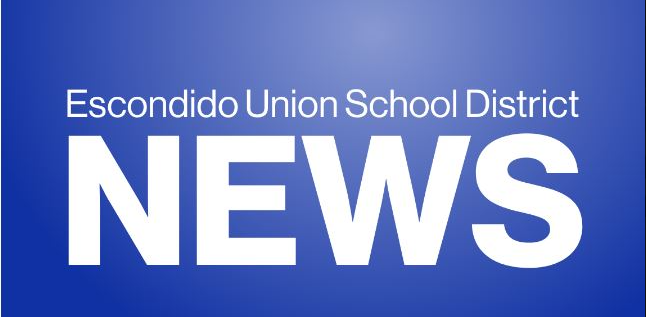 An image stating: "Escondido Union School District News."