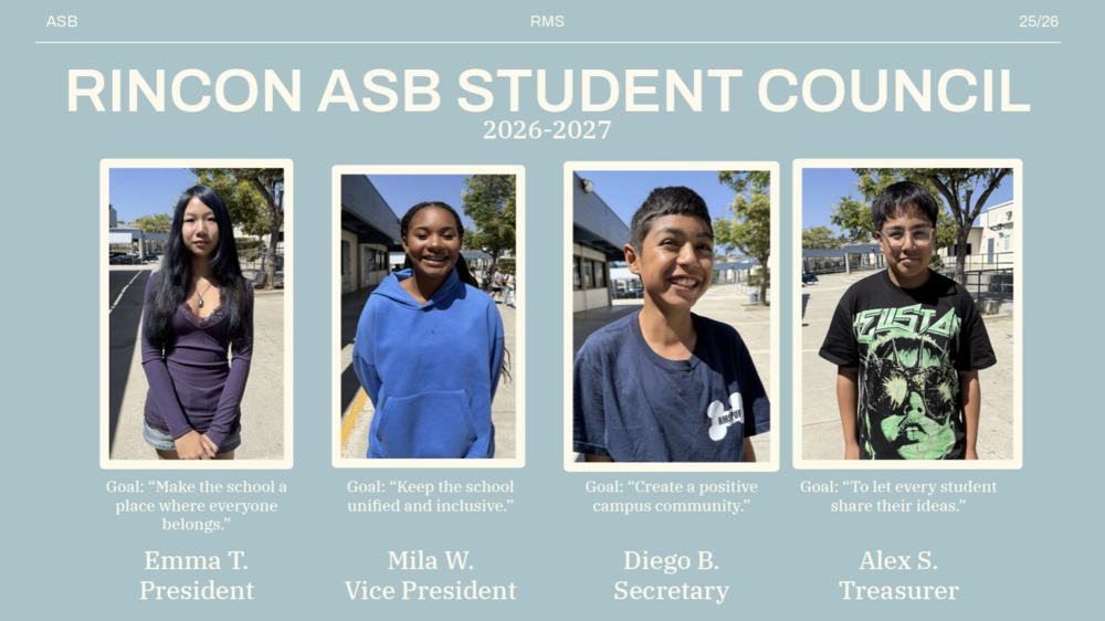 Rincon ASB student council 2026-27