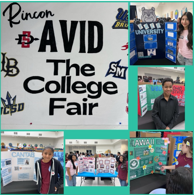 AVID students present their learning at the college fair