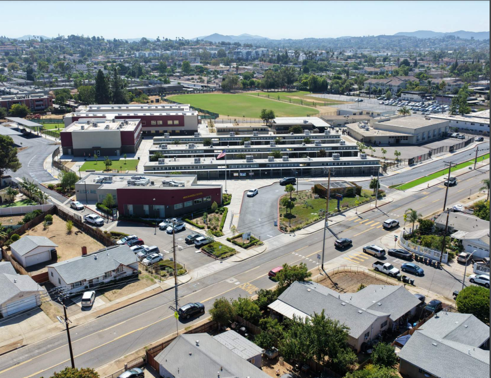 Drone shot of Mission Middle School