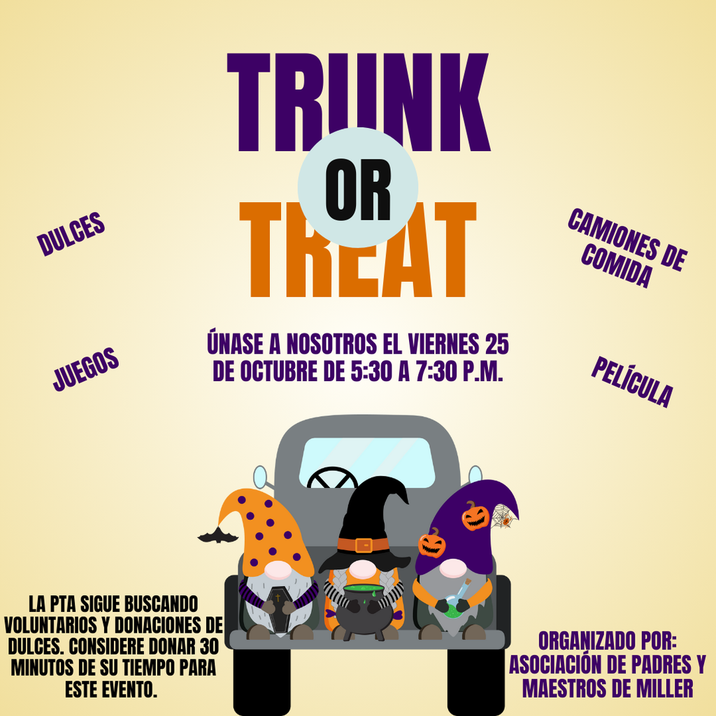 Trunk or Treat - spanish