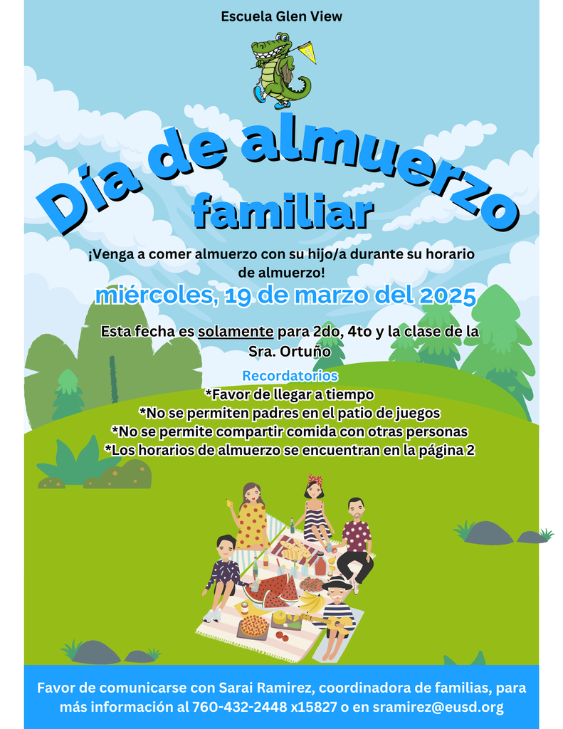 Family Lunch Day Flyer Spanish