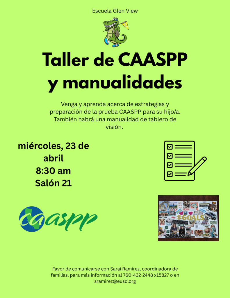 CAASPP and Crafts Flyer Spanish