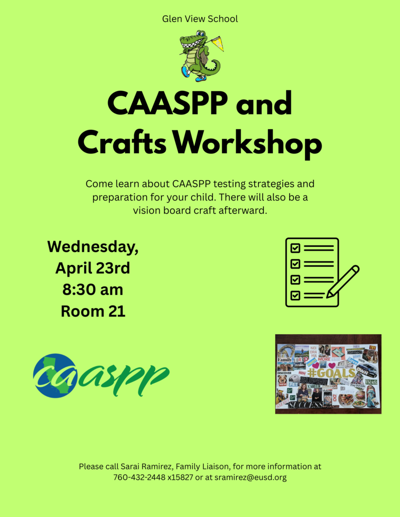 CAASPP and Crafts Flyer English