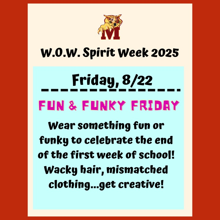 Spirit Day #4 on Friday, 8/22: Fun & Funky Friday