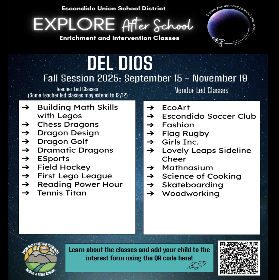 Explore After School 2025 Flyer 