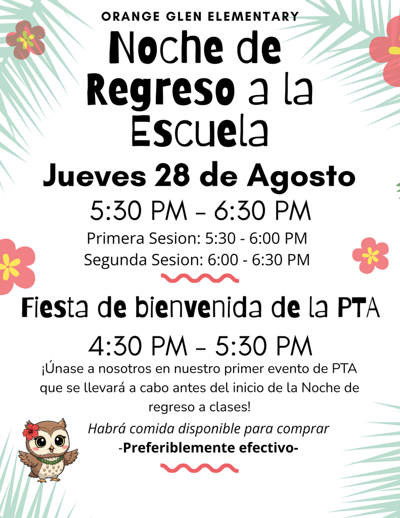 Back to School Night Spanish