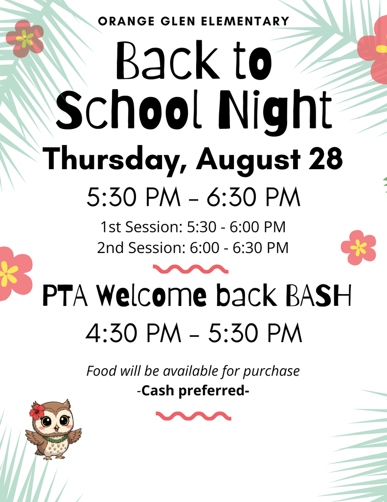 Back to School Night English