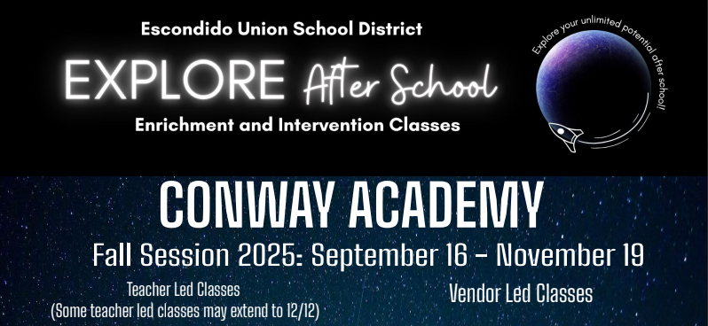 Conway Academy Explore After School Flyer