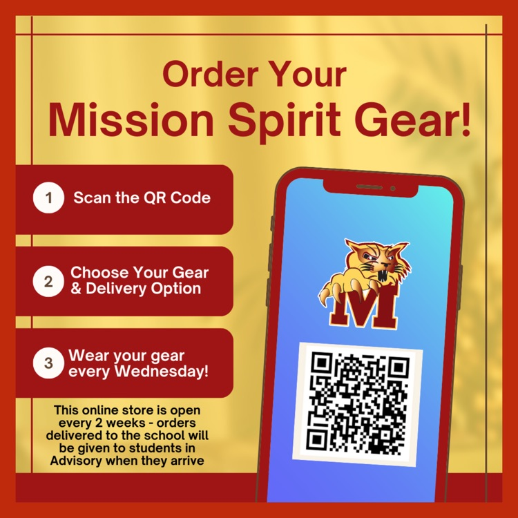 A flyer to order your Mission Spirit Gear online