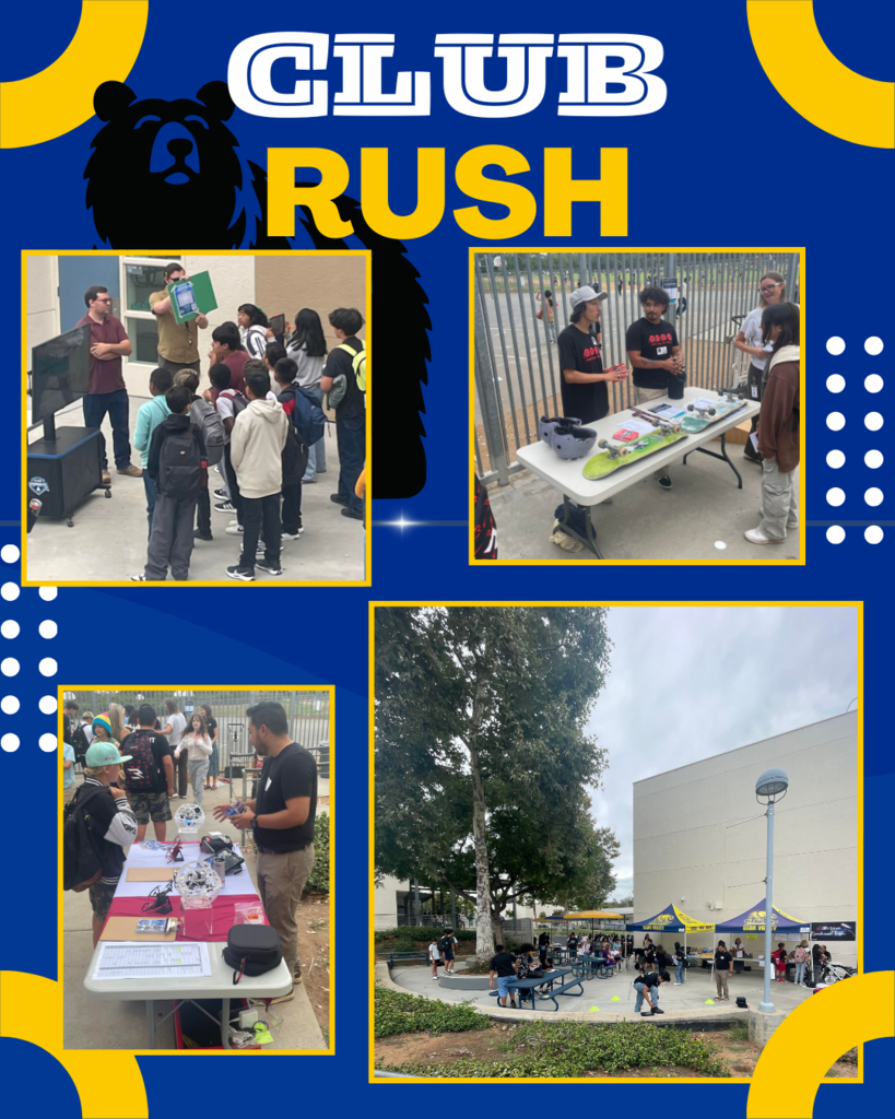 CLUB RUSH students at BVMS viewing the after school clubs offered this year.