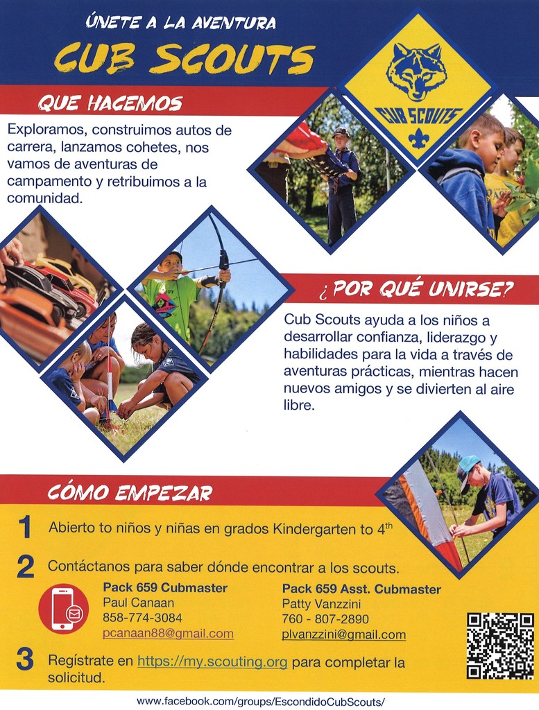 Folleto Unete a la Aventura con los Cub Scouts