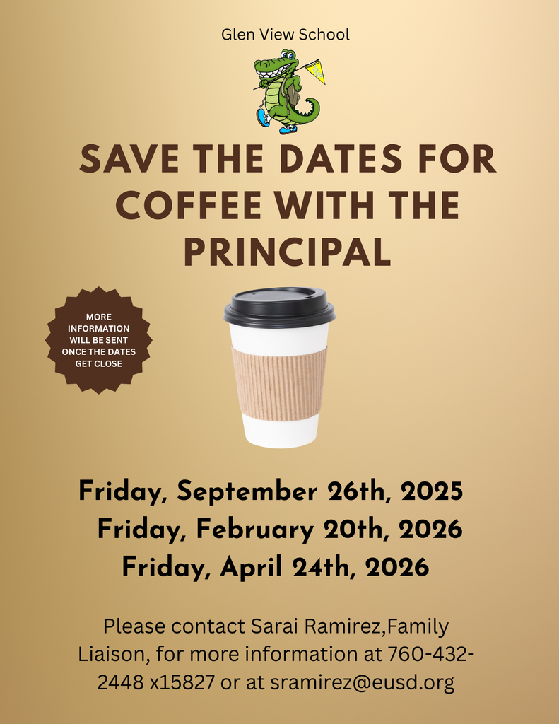 Save the Date Coffee with the Principal Flyer English 