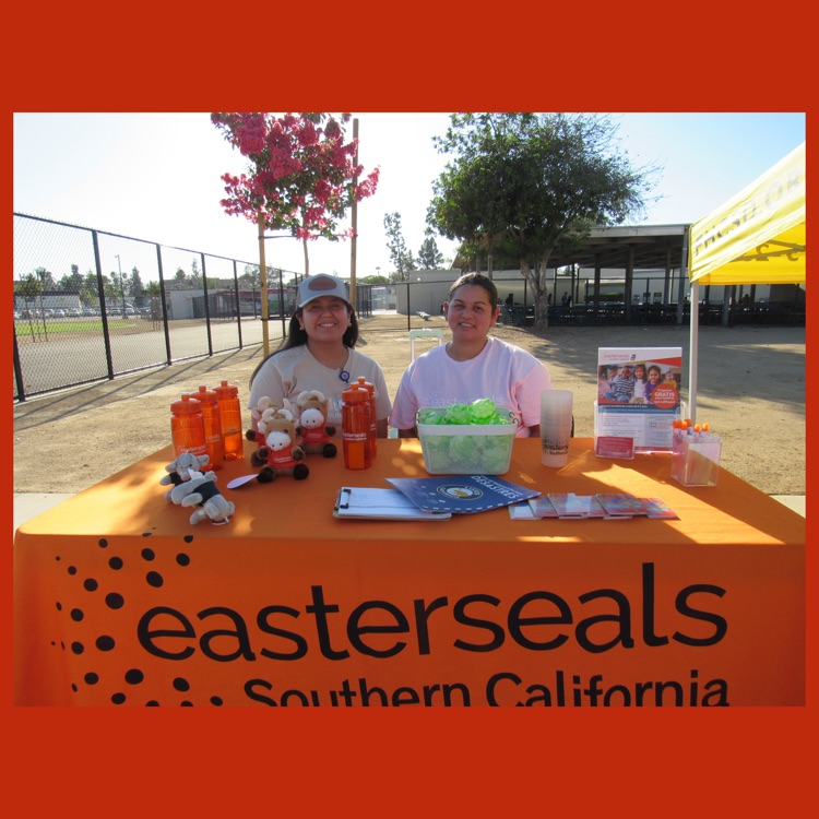 A photo of the Easterseals Southern California booth at Mission's Back to School Night