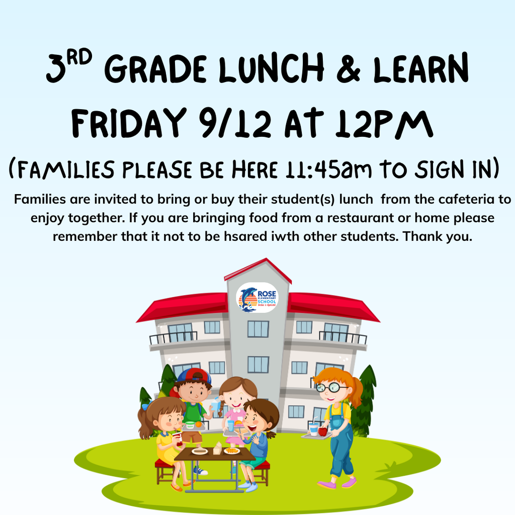 3rd grade lunch and learn flyer
