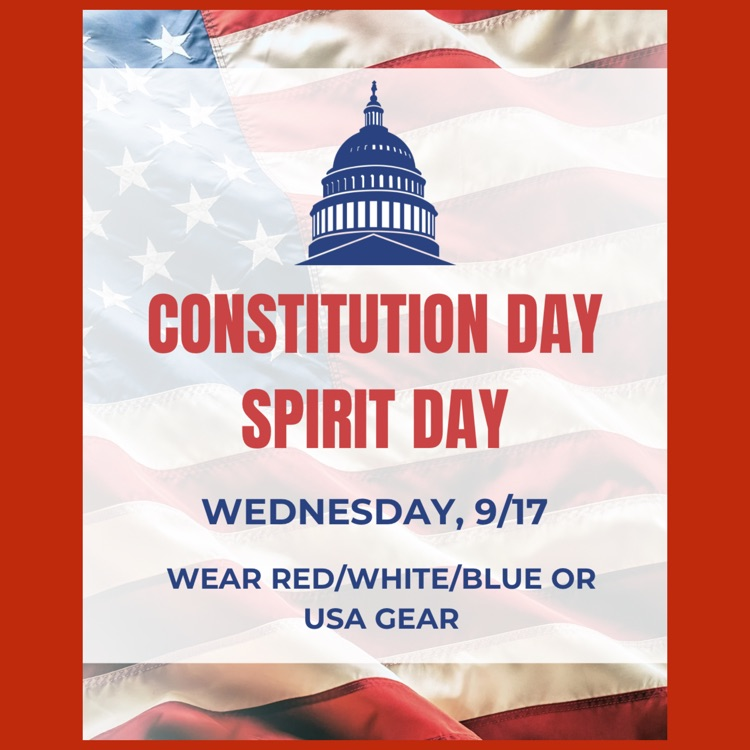 A flyer for the Constitution Day Spirit Day