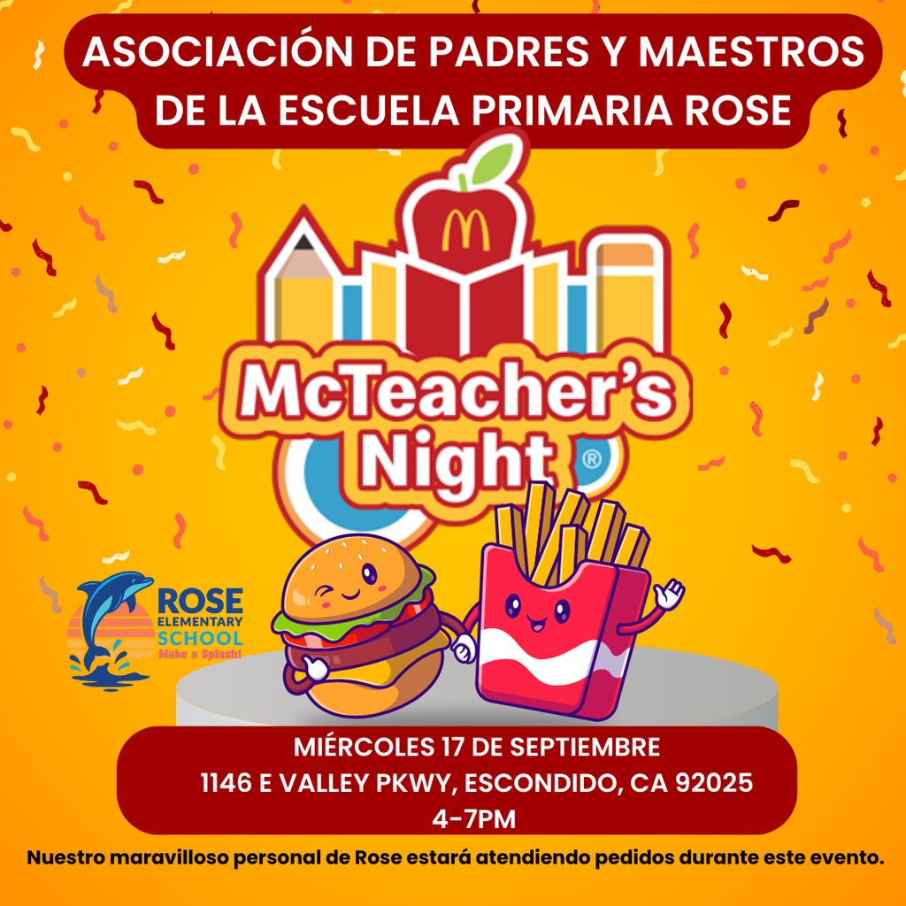 McTecher Night PTA Fundraiser Spanish Flyer