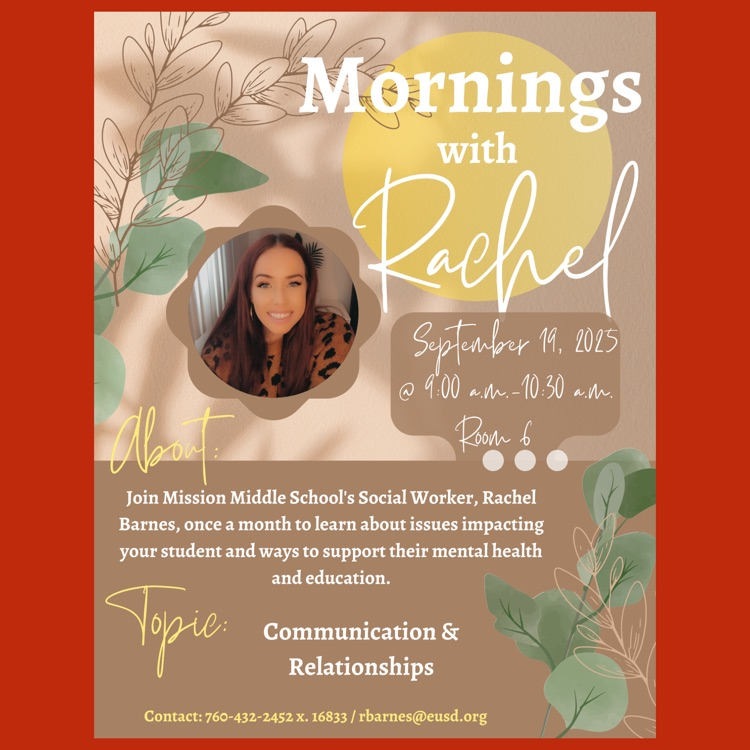 A English language flyer for Mornings with Rachel