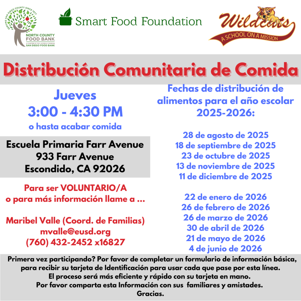 Food Distribution Flyer in Spanish