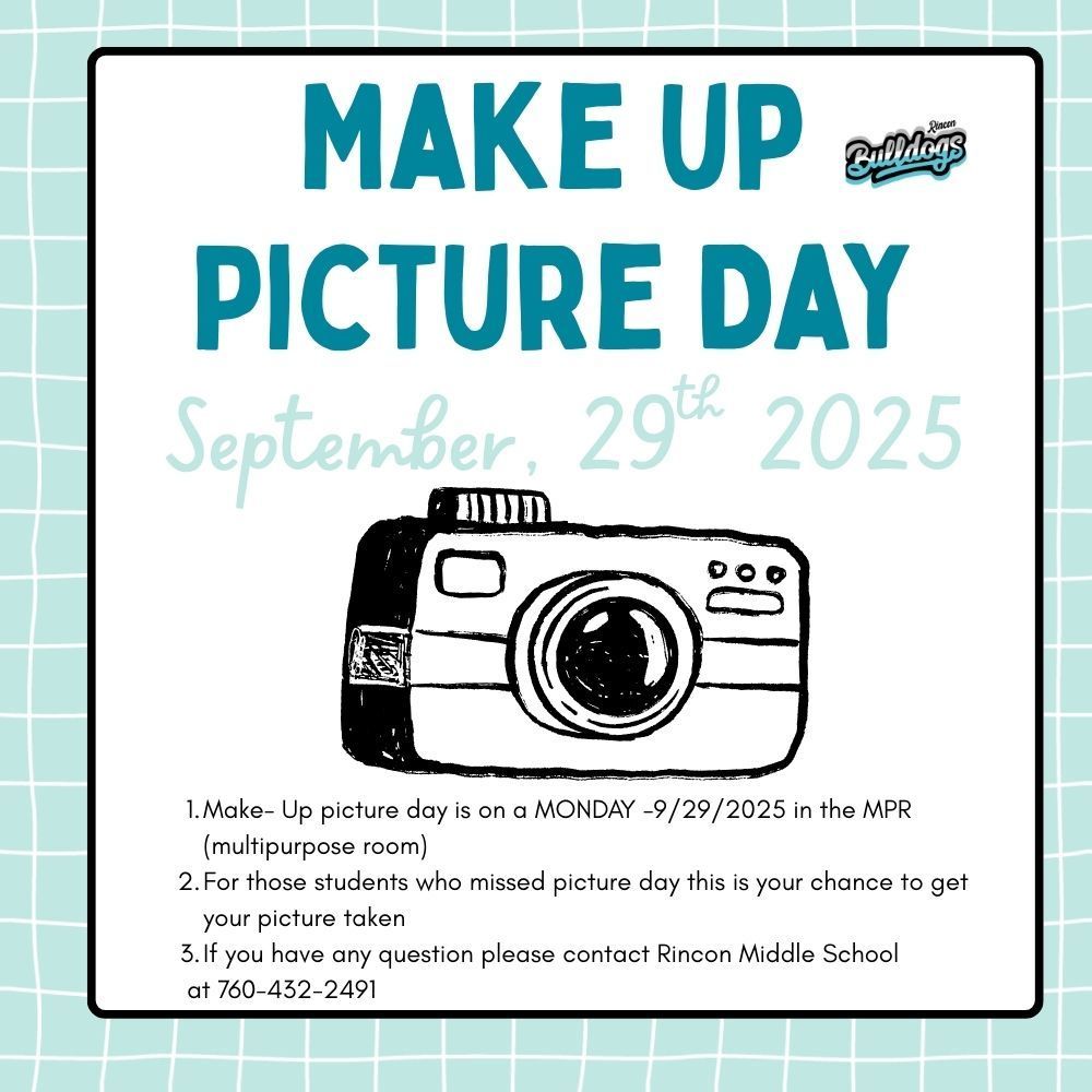 Make up picture day- September 29th 2025 
