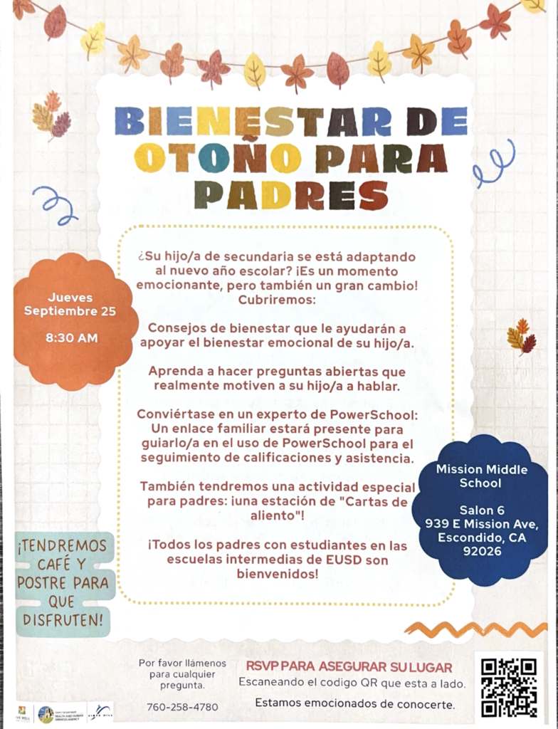 Folleto: Bienestar De Otoño Para Padres (Español) 