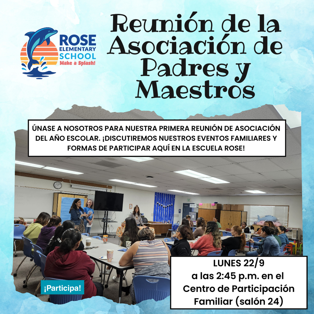 PTA meeting flyer in Spanish
