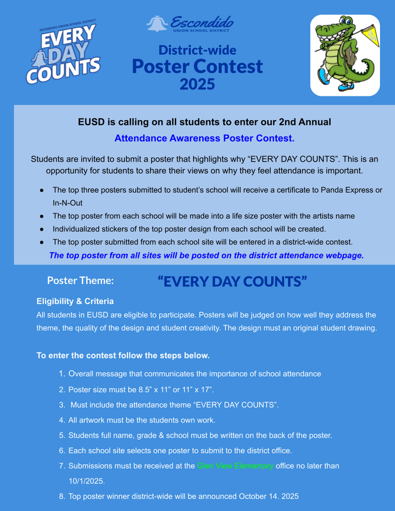 Every Day Counts Poster Contest English