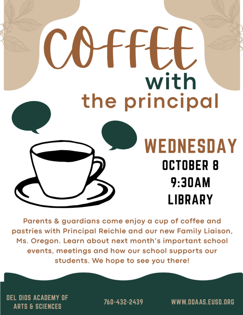 Coffee With Principal  Flyer In English