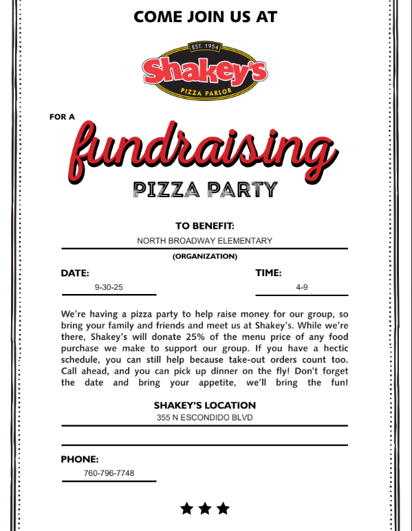Shacky's Fundraising