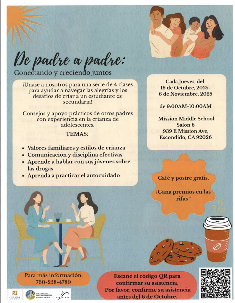 Parent To Parent Workshop Flyer in Spanish